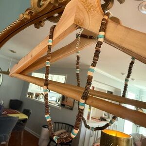 Brown and Turquoise Beaded Necklace